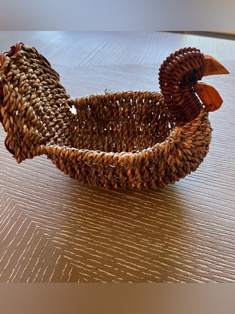 Vintage Turkey basket perfect for fall thanksgiving